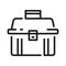 Tool box line icon. Toolbox, toolkit, instrument. Fixing, repair and renovation vector illustration