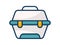 Tool box utensil single isolated icon with filled line style