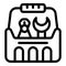 Tool kit icon outline vector. Toolbox case