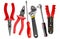 Tool set of wrench, adjustable spanner, pliers and screwdriver