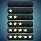 Toolbar black rating, stars recesses for them