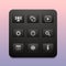 The toolbar of the nine icons for the Internet and