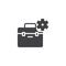 Toolbox with gear vector icon