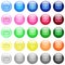 Toolbox icons in color glossy buttons