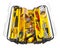 Toolbox with tools on white background