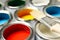 Tools for art and repairing - paint, paint in can