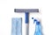 Tools for cleaning windows and wash mirrors. Housekeeping
