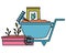 tools decoration gardening flat design