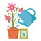 tools decoration gardening flat design