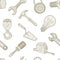 Tools drawing seamless pattern