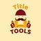 Tools emblem, logo for handyman small business, vector template