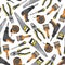Tools and equipment seamless pattern