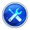 Tools icon futuristic blue round button vector illustration