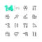 Tools - modern single line icons set