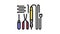 tools for repair electronics color icon animation