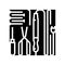 tools for repair electronics glyph icon vector illustration
