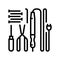 tools for repair electronics line icon vector illustration