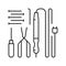 tools for repair electronics line icon vector illustration