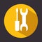 tools repair support icon design