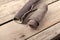 Tools. Sandpaper on wooden background. Ready for work.