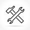 Tools thin line icon