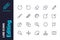 Tools to creative edit file icons set
