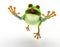 Toon frog jumping