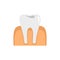 Tooth anesthesia icon flat isolated vector