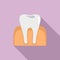 Tooth anesthesia icon, flat style