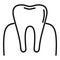 Tooth anesthesia icon, outline style