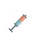 Tooth anesthesia syringe icon flat isolated vector