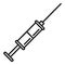 Tooth anesthesia syringe icon, outline style