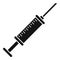 Tooth anesthesia syringe icon, simple style