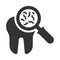 Tooth bacteria icon