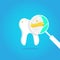 Tooth bacteria illustration, dental health care