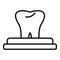 Tooth bioprinting icon outline vector. Human machine