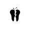 Tooth black broken icon. Cracked tooth silhouette vector isolated