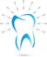 Tooth in blue and gray, tooth and dentist logo