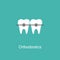 Tooth with braces icon.