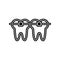 tooth braces icon. Element of Dantist for mobile concept and web apps icon. Glyph, flat icon for website design and development,