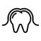 Tooth braces icon outline vector. Oral abutment