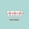 Tooth Braces Process, Aesthetics, Orthodontist icon. Stomatology Dental care.