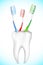 Tooth Brush in Tooth Stand