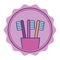 tooth brushes hygiene clean emblem
