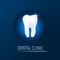 Tooth. Business card for the dental clinic. Business card. Dental clinic. Treatment.