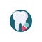 Tooth care medicine flat icon