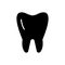 Tooth classic icon, vector illustration, black sign on isolated background