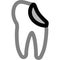 Tooth damage icon image