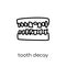 Tooth decay icon. Trendy modern flat linear vector Tooth decay i