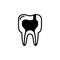 Tooth diseases periodontitis icon. vector illustration